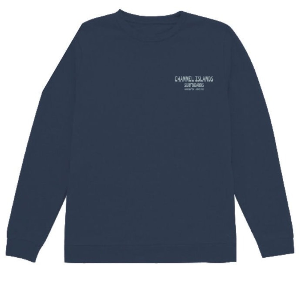 Channel Islands 100% Organic Cotton Mark Ave Crew Sweatshirt - Blue - Size Large